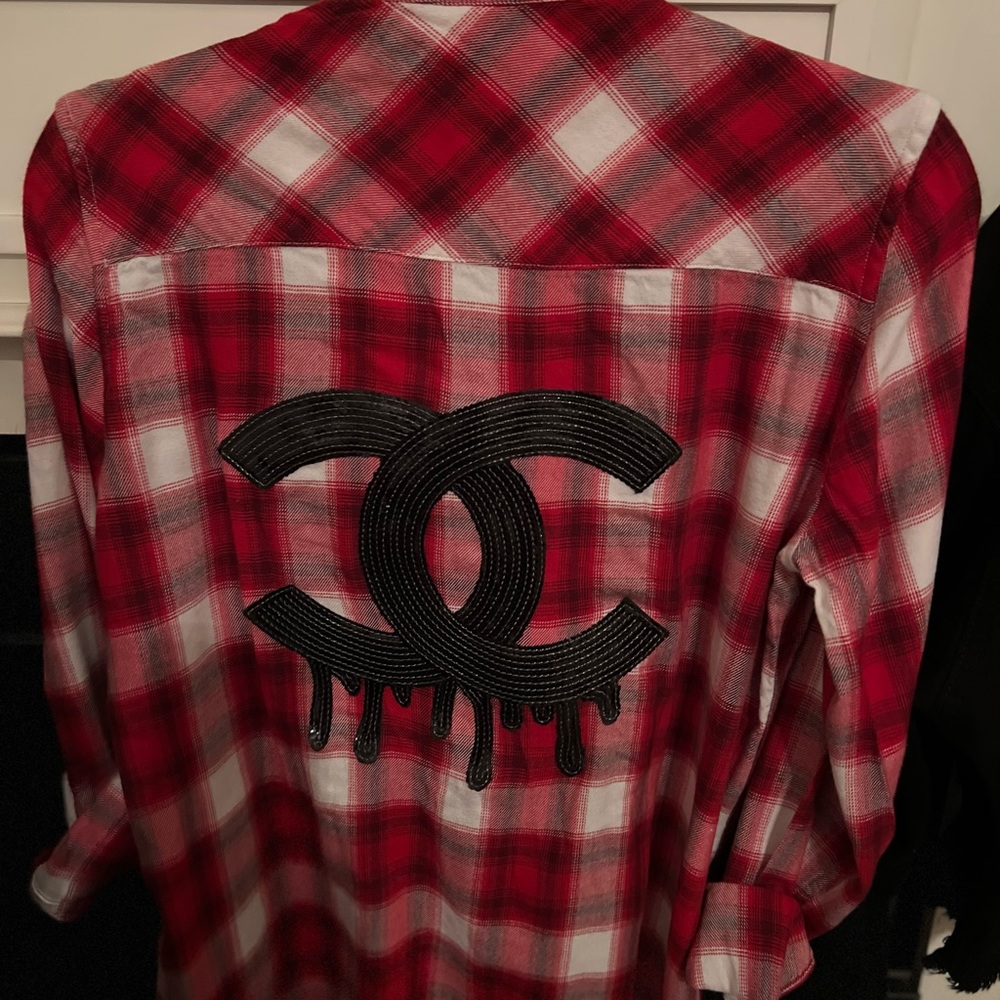 Sequin Flannel Size Small - image 1